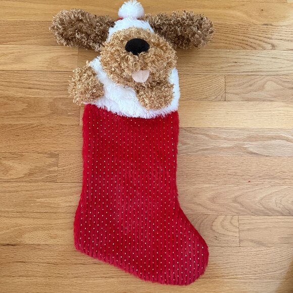 Animated Musical Dog Christmas Stocking Deck the Halls - Picture 1 of 12